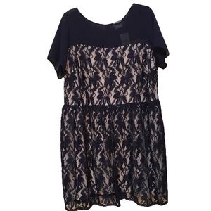 J Taylor Plus Size Lace Navy Dress NEW
